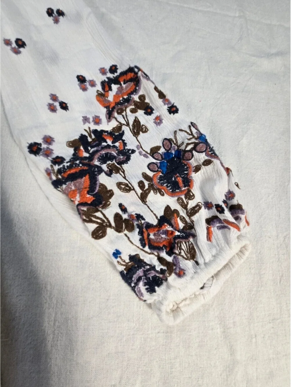 Free People Oxford Embroidered Mini Dress Boho Festival Fall